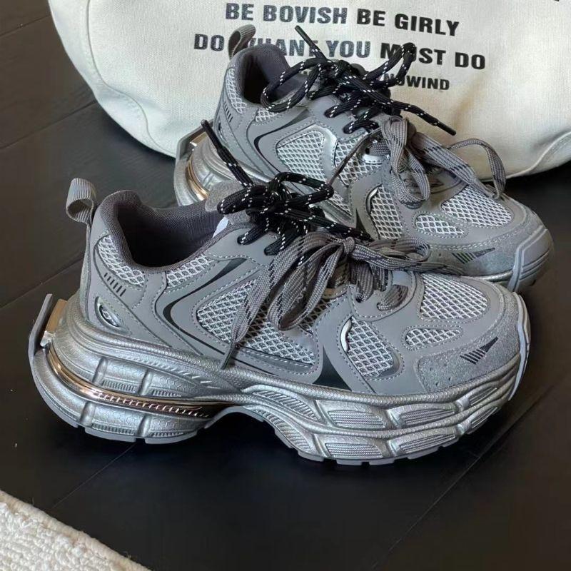 Height-increasing platform dad shoes autumn new breathable versatile lightweight non-slip casual sports shoes