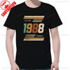 1988 Vintage Retro Birthday Graphic Tee Unisex Summer Casual Comfort Fit Cotton Round Neck Streetwear Apparel