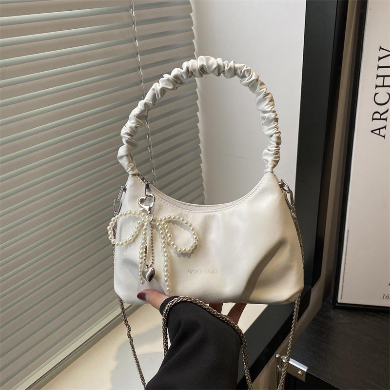 Soft Leather Portable Pleated Cloud Bag Women's New Textured Messenger Bag Versatile Women's Bag Shoulder Bag