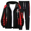 Set Men's Hoodie Hooded Youth Fashion Casual Sports Jacket Two-piece Trendy Style