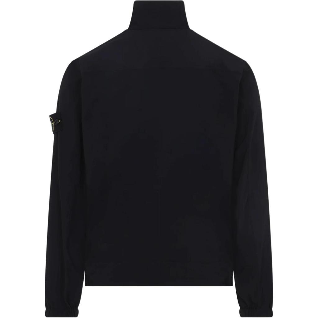 Stone Island Zip Logo Stand Collar Long Sleeve Jacket Men jackets L1S151200036S0375V0029