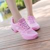 35-41 Modern Dance Shoes for Women, Soft Soled Mesh, Fly Woven Mid Heel Ballet Dance Shoes, Casual Shoes