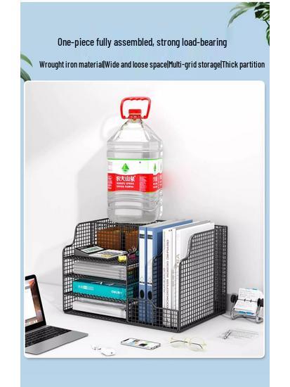 Multi-layer Desktop File & Bookshelf Organizer