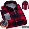 2026 Autumn/Winter New Men's Fashion Long Sleeve Plaid Shirt Fleece and Thick Warm Men's Casual High Quality Large Size Shirt