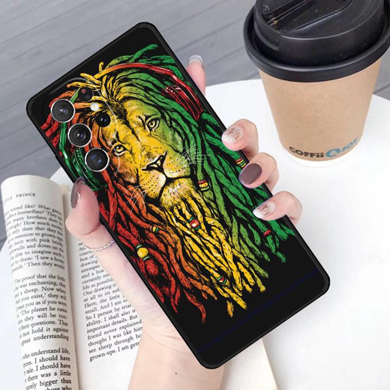 Bob Marley Rasta Lion phone case Cover For Samsung Galaxy S24 S25 Ultra S21 S22 Ultra S10E Note 10 Plus Note 20 FE S23