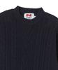 BEYOND CLOSET [Collection Line] Hockney Color Palette Fisherman Wool Knit Navy