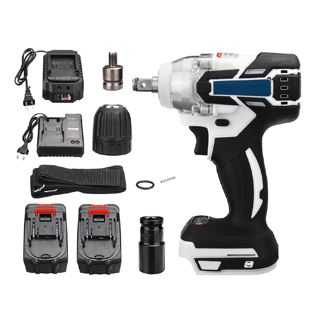 Elektrischer bürstenloser Akku-Hammer, 3-in-1, 520 nm, Schraubenschlüssel, wiederaufladbarer Schraubendreher, Schlagbohrmaschine mit Akku