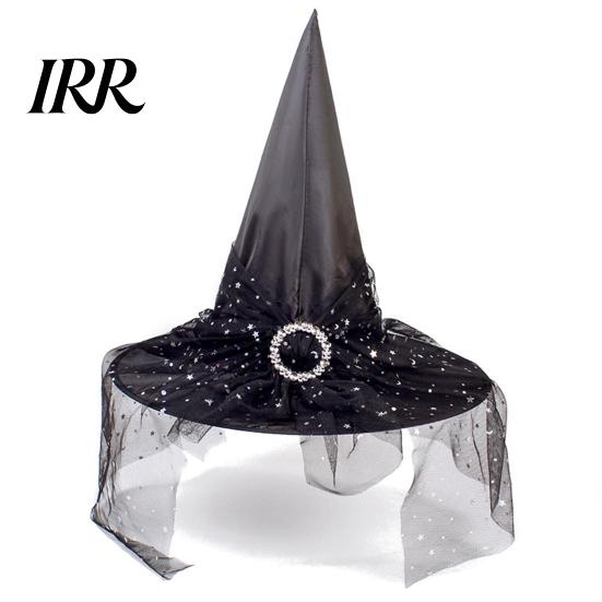Halloween Party Accessory Witch Wizard Hat, Adult Kids Cosplay Cone Hat with Spider Pointed Web Star Decor, Gothic Costume Prop, Trick or Treat for