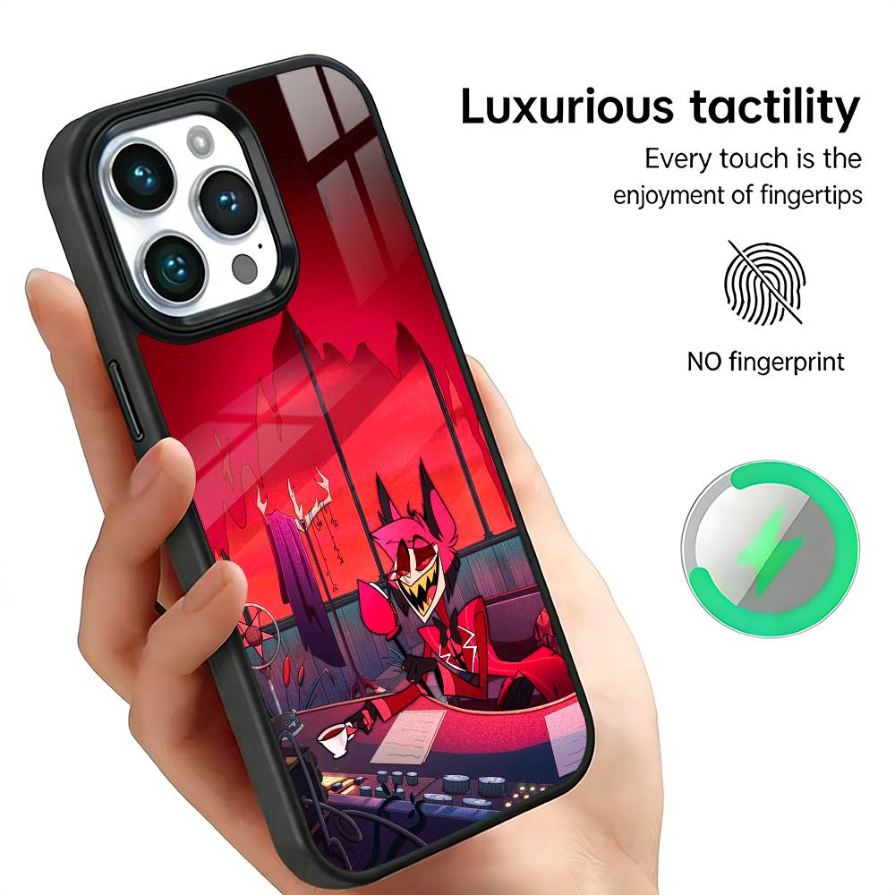 H-Hazbin H-Hotel Alastor Phone Case For iPhone17,16,15,14,13,12,11 Plus,Pro Max, New Magnetic Wireless Charging
