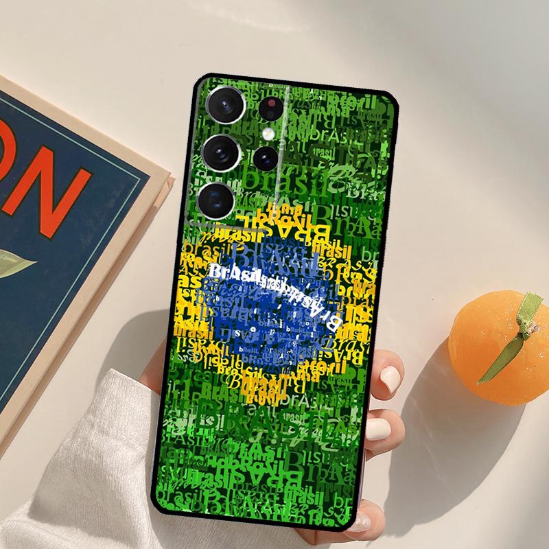 Brazil Brazilian Flag Phone Case For Samsung Galaxy S26 S25 S20 S21 S22 S23 S24 Ultra S10 Plus S25 FE Back Cover