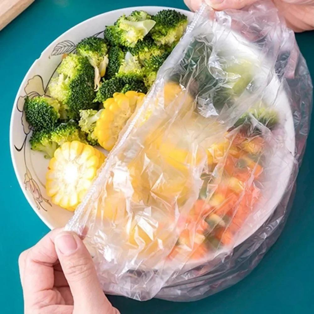 200-Piece Reusable Stretch Lids & Shower Caps Kit, Silicone Covers for Food Storage and Bathroom Protection