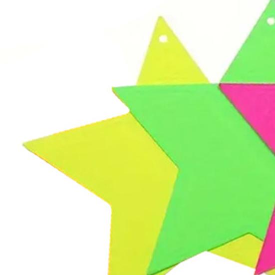 40 Pcs Glow Paper Star Hanging Swirl Decoration Glow In