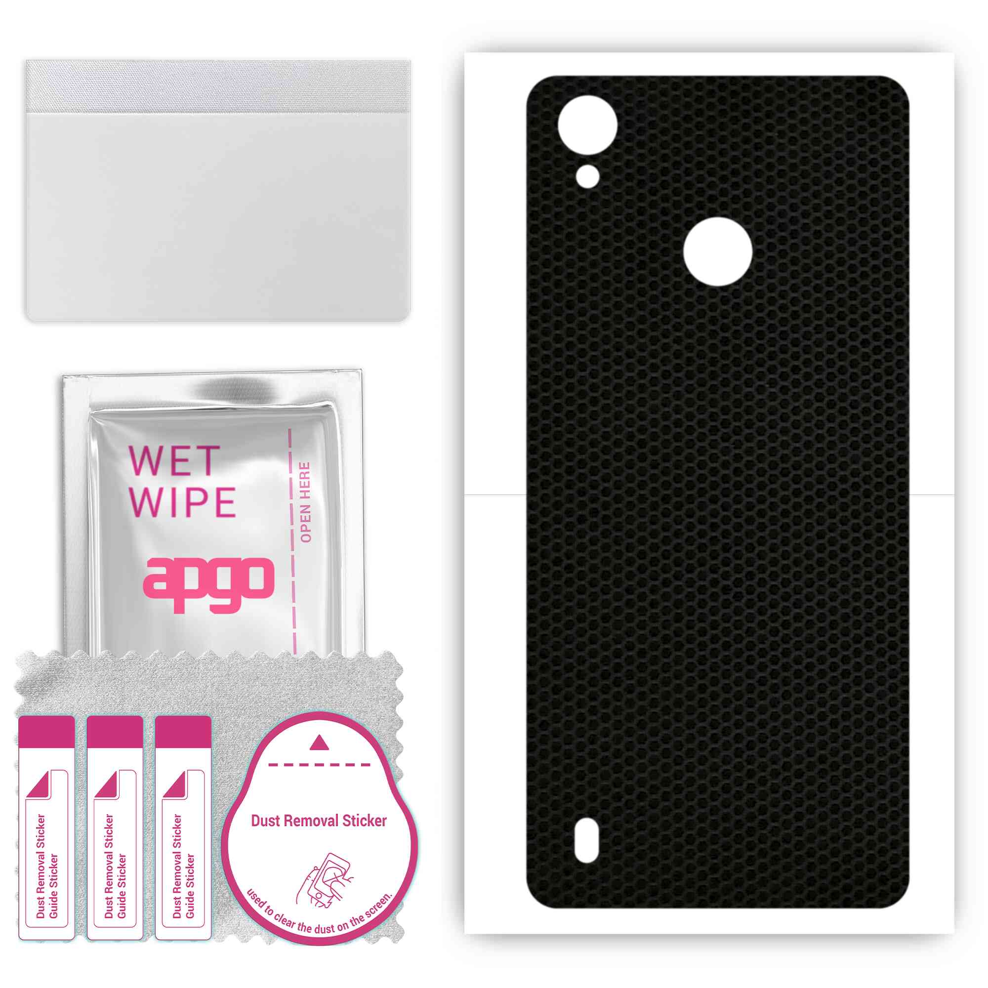 

Apgo Protective Skin Sticker for the back compatible with ZTE Blade A7 Vita, Wrap Film, Foil, Vinyl - Pattern Matrix