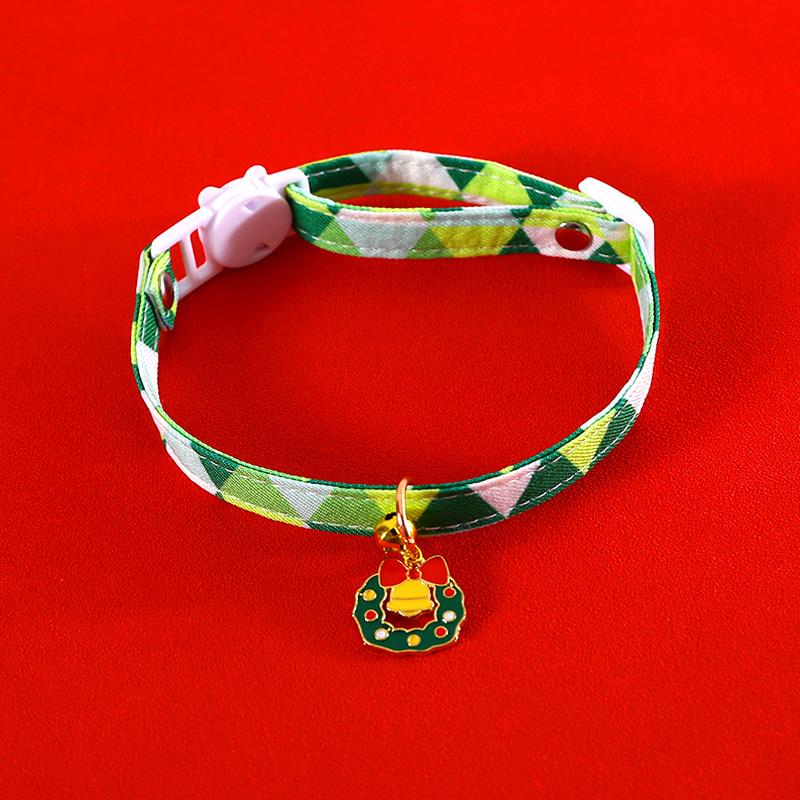 

1 шт. Аксессуары для питомцев Рождество Кошки Кошачий ошейник Питомец Рождество Двухслойная подвеска