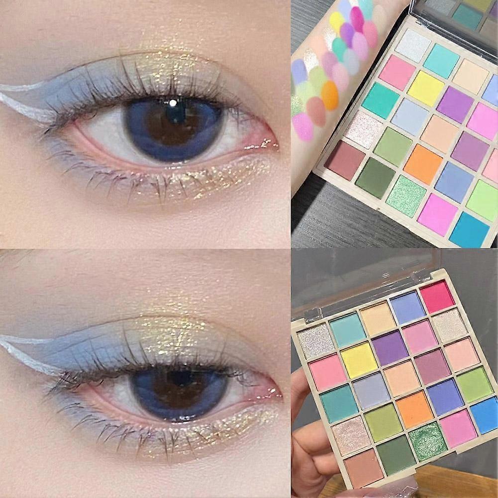 Kapel 25-Color Lucky Eyeshadow Palette Colorful Stage Makeup Fine Glitter Iridescent Dopamine Series Summer