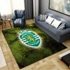 Tappeto Sporting FC per Soggiorno Camera da Letto Casa Decorazione Divano, Tappetino Antiscivolo per Giochi Bambini