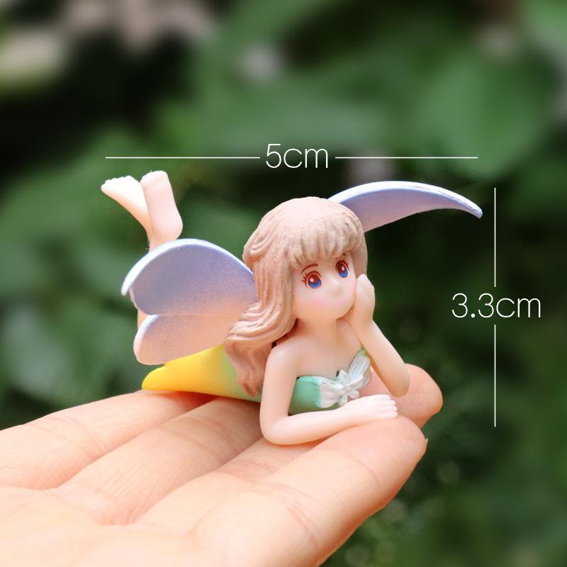 

Flower Fairy Elf Figurine Ornament Decoration Pvc Craft Miniature Figurine Tiny For Garden Micro Landscape Potted Decoration Accessories