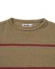 Kalagteo Roll-Up Stripe Pocket Knit / Beige