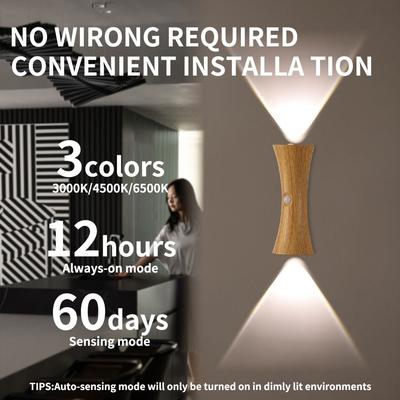 Creative LED Hourglass Wall Lamp Wireless Dimmable LED Rechargeable Lamp Magnetic Base Adjustable Brightness Wall Sconce Lamp