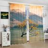 Outdoor Landscape Printed Curtain Polyester Suitable Home Decoration Excluding Poles Set Of 2 Artistic Made Washable