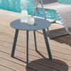 Saona Garden Table 50Cm Gray-Brown Steel Round