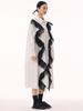 Xitao Patchwork Netz Einfarbig Einreiher Hemdkragen Kleid GMM1184
