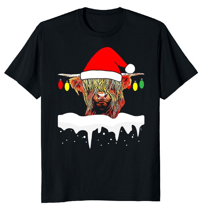 

Christmas Holiday Highland Cow Unisex T-shirt