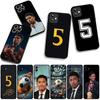 Football No 5 Soccer No5 Number Phone Cover Case for Xiaomi Redmi Note 15 11 9 10 Pro Plus A5 9A 9T 10A 10C 9C NFC 15C 8T Casing