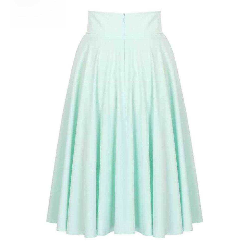 2018 Bohemian High Waist Midi Skate Dress Skirt