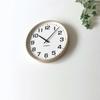 KATOMOKU plywood clock 15, natural, km-92NARC, wall clock with sweep movement, 36.2cm diameter (radio-controlled clock)