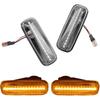 Turn Signal Lamp Led Front Fender Side Marker Light Compatible with Honda Civic CRV Ballade Domani Prelude Partner Orthia Integra (Crystal)