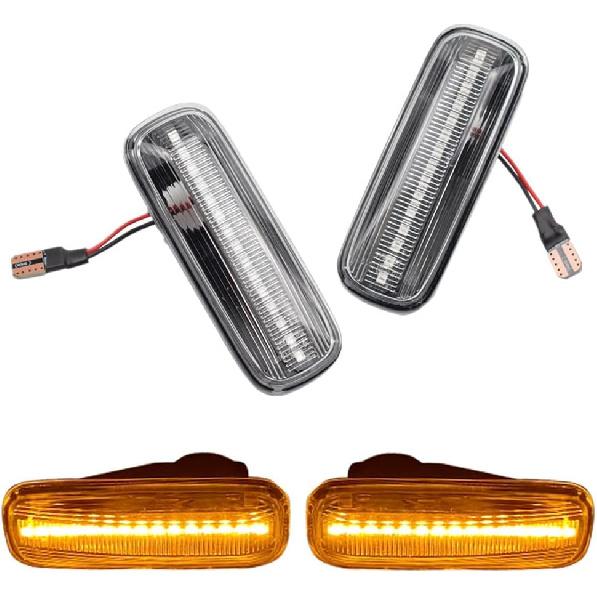 Turn Signal Lamp Led Front Fender Side Marker Light Compatible with Honda Civic CRV Ballade Domani Prelude Partner Orthia Integra (Crystal)