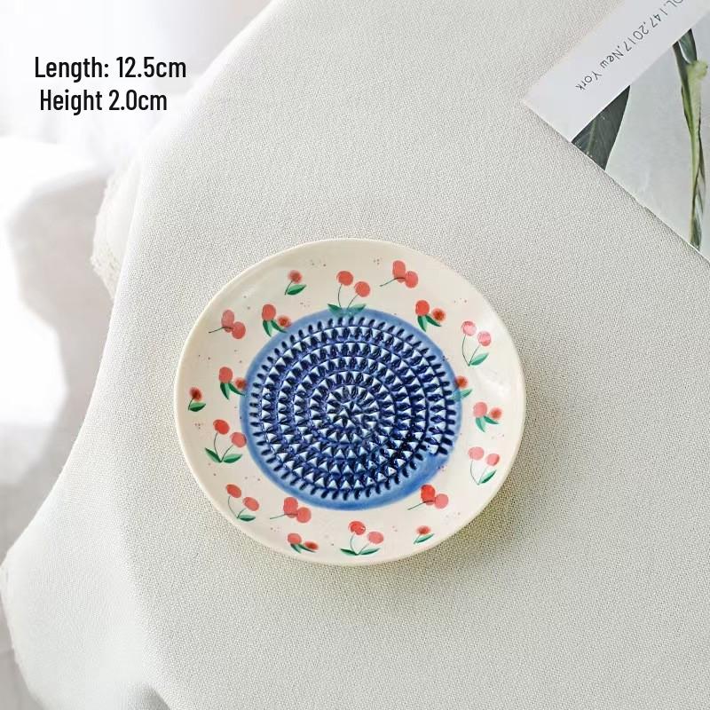 Piatto Grattugia Ceramico Retro Europeo per Aglio e Zenzero per Cibo per Bambini e Puree