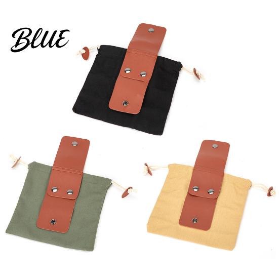 Hiking Accessories for Camping Waxed Canvas Foraging Bag Adjustable Belt Buckle Fastening Pouch Fruit Picking Bag Collapsible Drawstring Harvesting