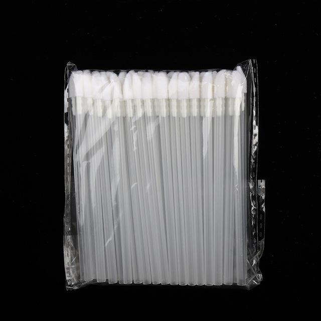 50 Pcs Disposable Hollow Lip Brush Soft Lipstick Mascara Wands Applicators Eyelash Cleaner Cosmetic Brushes Women Make Up Tools