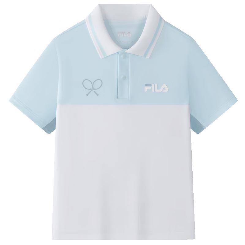 FILA Boys 2026 Autumn Knitted Short-Sleeved Polo Shirt 130