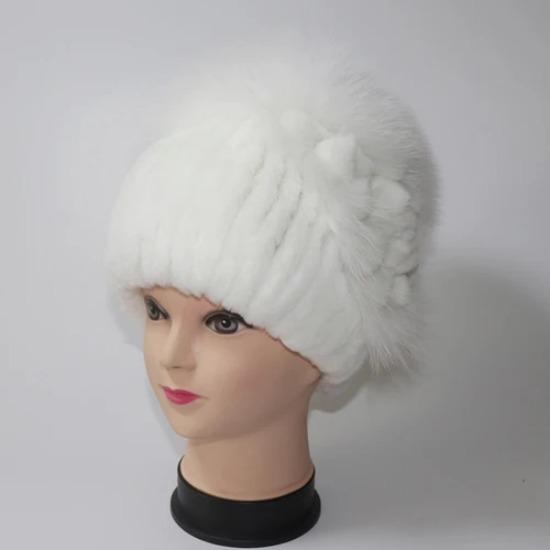 

Зимняя женская шапка из натурального меха кролика рекс, теплая, из натурального меха кролика рекс, с хорошей эластичностью, шапки из натурального меха, теплые шапки-бини Good elastic белый