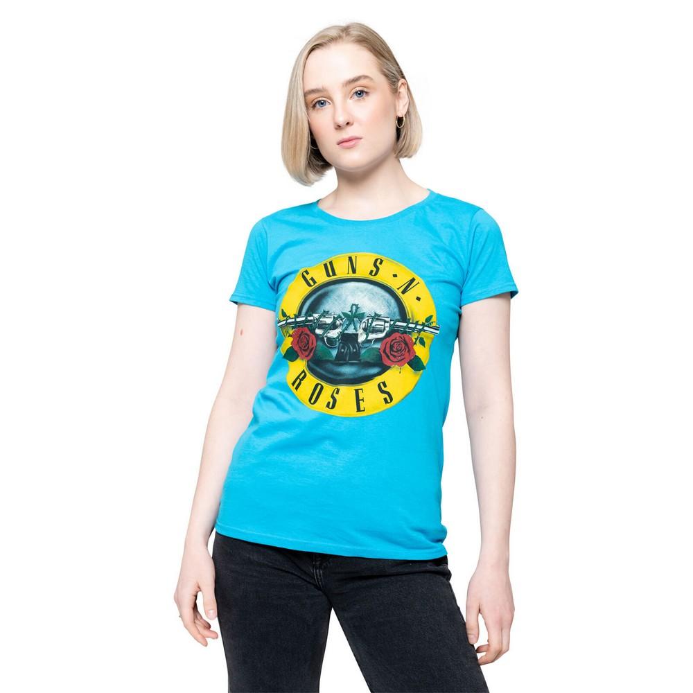 Guns N Roses Womens/Ladies Bullet Logo Skinny T-Shirt