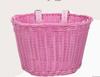 Hand-Woven Rattan-Style Detachable Bicycle Storage Basket for Children's Scooters - Small, Lidless