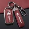 Zinc Alloy Leather Car Smart Key Case Cover Protector Shell Fob for Vezel City Civic Jazz BRV BR-V HRV Keyless Accessories