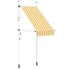Retractable Manual Awning 100 Cm Orange White Striped