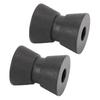 2Pcs Boat Trailer Roller 1.5 X 1.9in Nylon Anti Scratch Bow Roller Assembly for Yacht Marine Motorboat Black