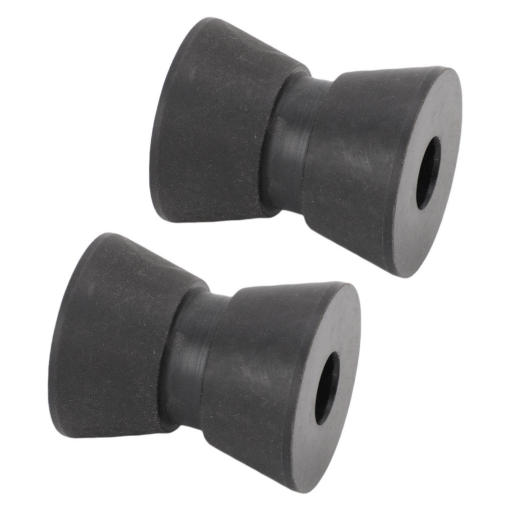 2Pcs Boat Trailer Roller 1.5 X 1.9in Nylon Anti Scratch Bow Roller Assembly for Yacht Marine Motorboat Black