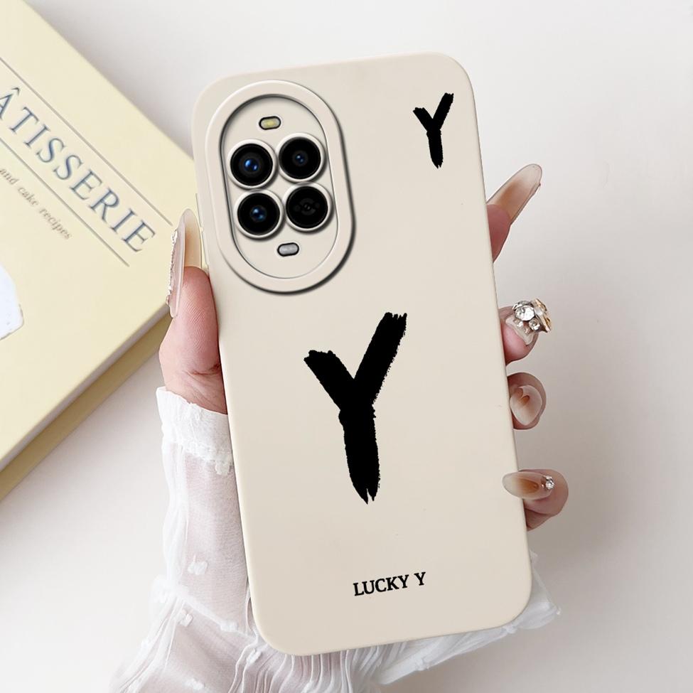 For Huawei Nova 13Pro MIS-AL00 Phone Cover For Huawei Nova 13 Pro Case Silicone Simple Fashion A-Z Letters Shockproof Bumper