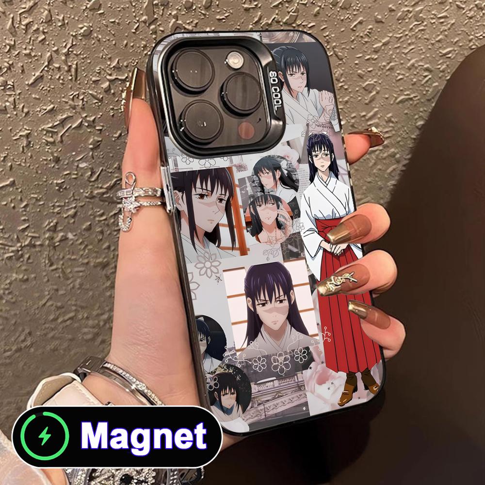 

JJK Utahime Iori Translucent MagSafe Mobile Phone Case for iPhone 17 16 15 14 13 12 11 Air Pro Max Plus Colorful Cover iPhone 11