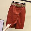 Gonna-Pantaloni da Donna Shorts Estivi Gamba Larga Blu Vita Alta Gamba Dritta Tasche Donna Corta Moda Culotte