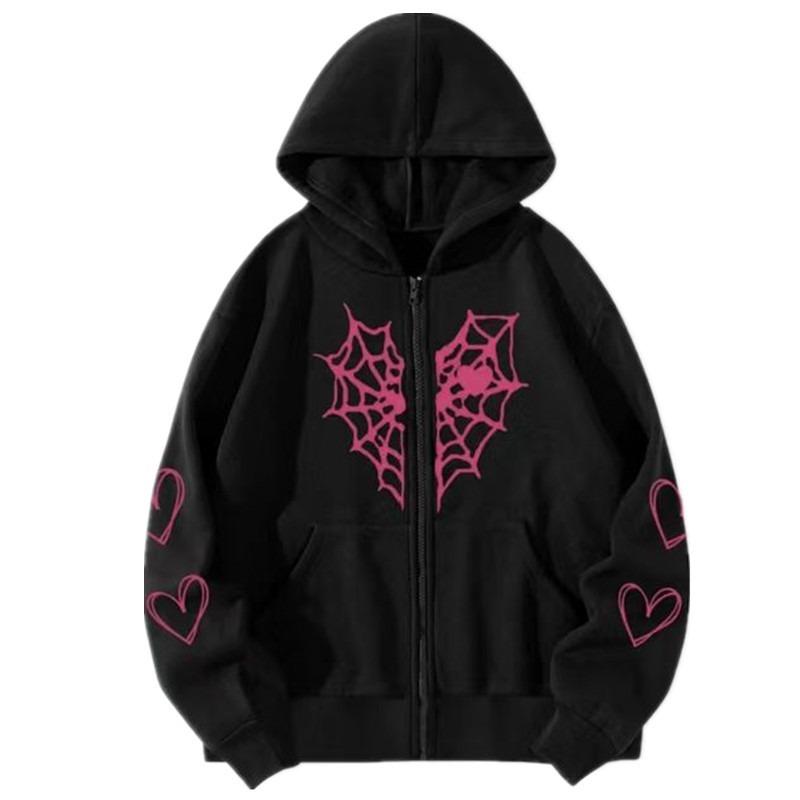 Women's Loose Casual Fashion Printed Zipper Cardigan Women's Sweater Jacket