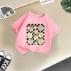 Children T-shirt FlowerPrinted Kids 100% Cotton Clothes Tops 2-13Y O-Neck Short-sleeve T-shirt