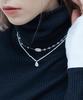 Vvv Pearl Heart Chain Asymmetrical Choker Necklace