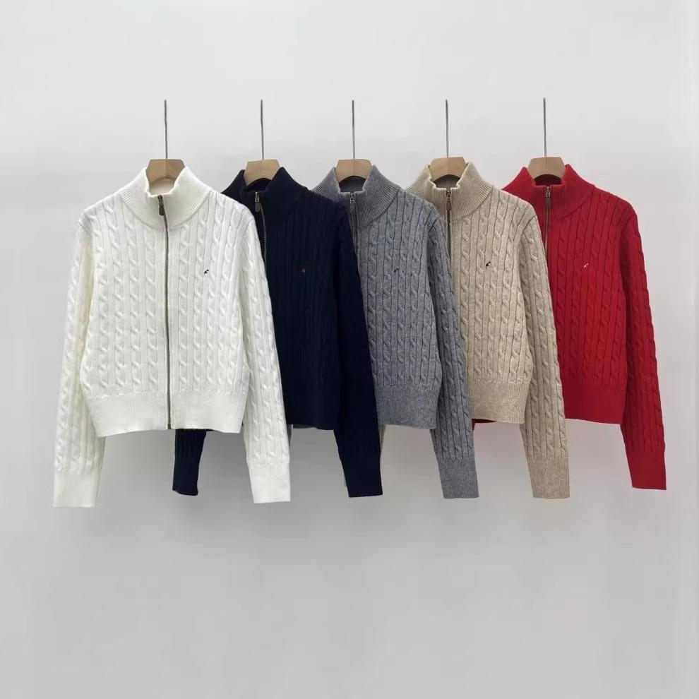 Winter Twisted Cable Knit High Neck Zipper Cardigan - Age-Reducing, Versatile Outerwear